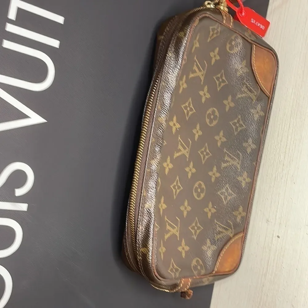 Louis Vuitton Wristlet Monogram Canvas Marly Dragonne GM Clutch LV0 Monogram LV
